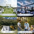 thumbnail image 4 of FDW Tente de Fête Extérieure Robuste 10x30 Pieds, 5 Panneaux Latéraux – Auvent Imperméable pour Mariage, Camping, BBQ, Événements, Plage, Blanc, 4 of 7