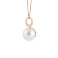 thumbnail image 2 of ANGARA Classic South Sea Cultured Pearl Cross V-Bale Pendant in 14K Rose Gold for Women | June Birthstone, Birthday, Anniversary, Jewelry Gift for Women | Natural Pearl Necklace, 2 of 5