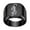 Black, variant on Men's Stainless Steel Tiger Chunky Statement Ring 17MM Biker Band Silver Size 10
