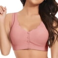 thumbnail image 2 of Tweang wireless bras for women Regular and Plus Size Wireless Push Up Padded Comfort with Support Padded Bras for Women Everyday Bras Scalloped Seamless Convertible Straps T-shirt Bra Hot Pink 2 2XL, 2 of 3
