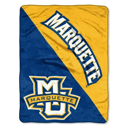 The Northwest 1col 65901 0115 Ret Marquette Golden Eagles Halftone Raschel Blanket
