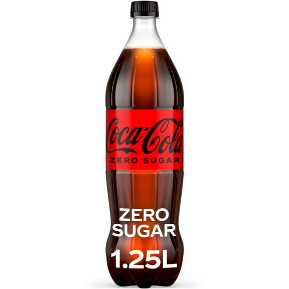 Coca-Cola Zero Sugar Soda Pop Bottle, 1.25 Liters