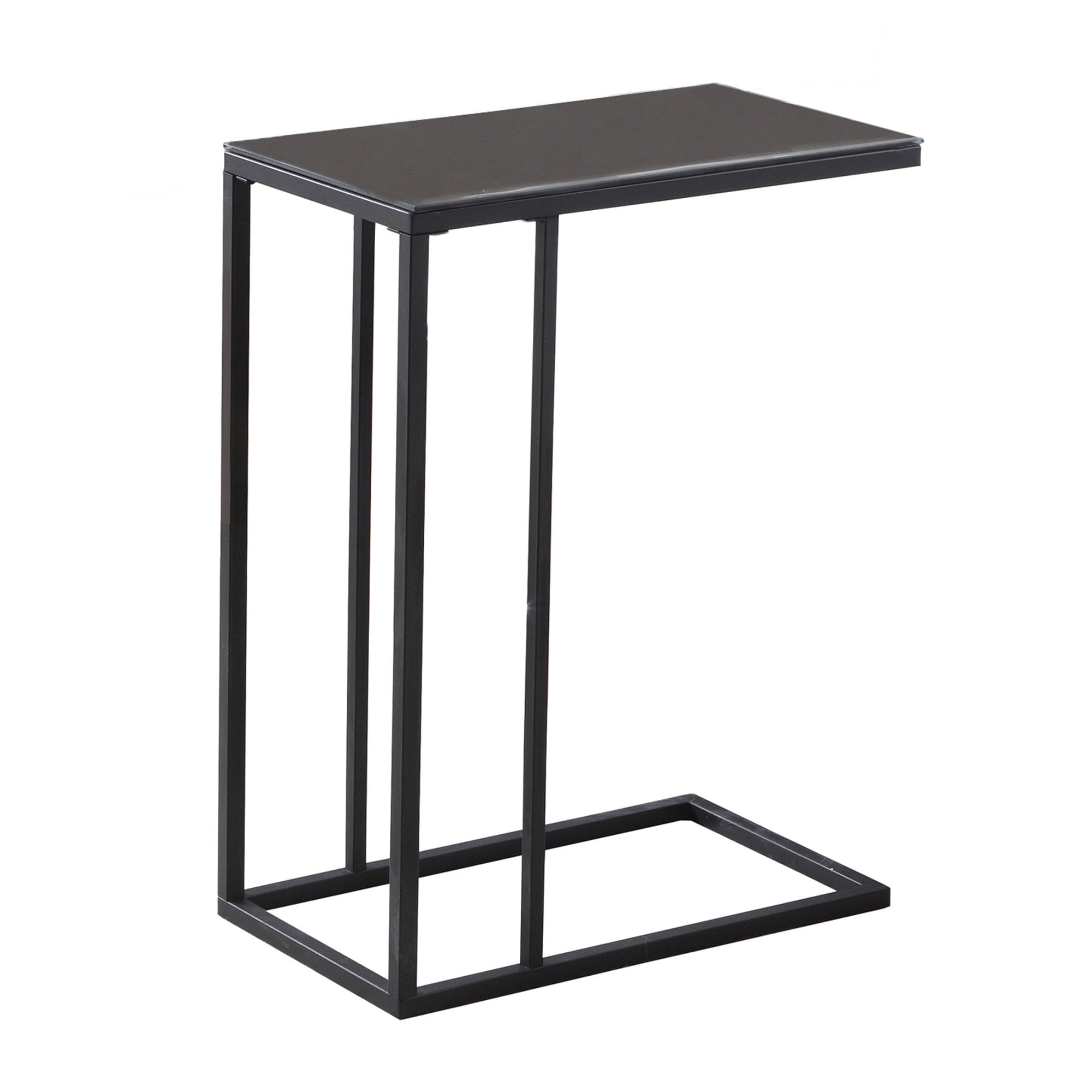 24" Black Contemporary Rectangular Accent End Table