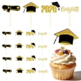 thumbnail image 2 of 2026 Mini Cake Decorations,2026 Graduation Theme Cupcake Toppers,Prom 2026 Cupcake Toppers,Graduation Cake Picks,Food Appetizer Picks For 2026 Graduation Party Supplies,Graduation Decorations,Gold, 2 of 9