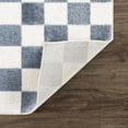 thumbnail image 5 of BoutiqueRugs Brone Blue Checkered Area Rug - Machine Washable - Blue, Off White - 2' x 2'11", 5 of 19