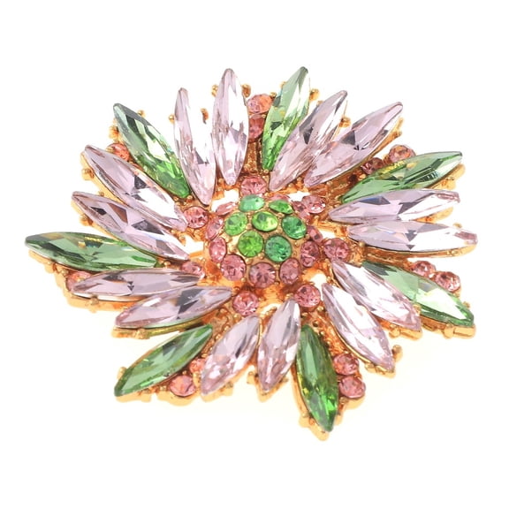Crystal Flower Brooch