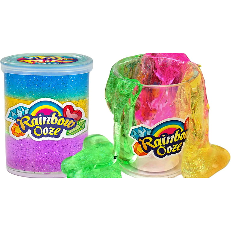 JA-RU Sparkle Rainbow Putty Glitter Slime Kit Neon Colors (1 Unit) Unicorn  Party Girls Game. Slime Squishy and Stretchy. Arts and Crafts for Girls