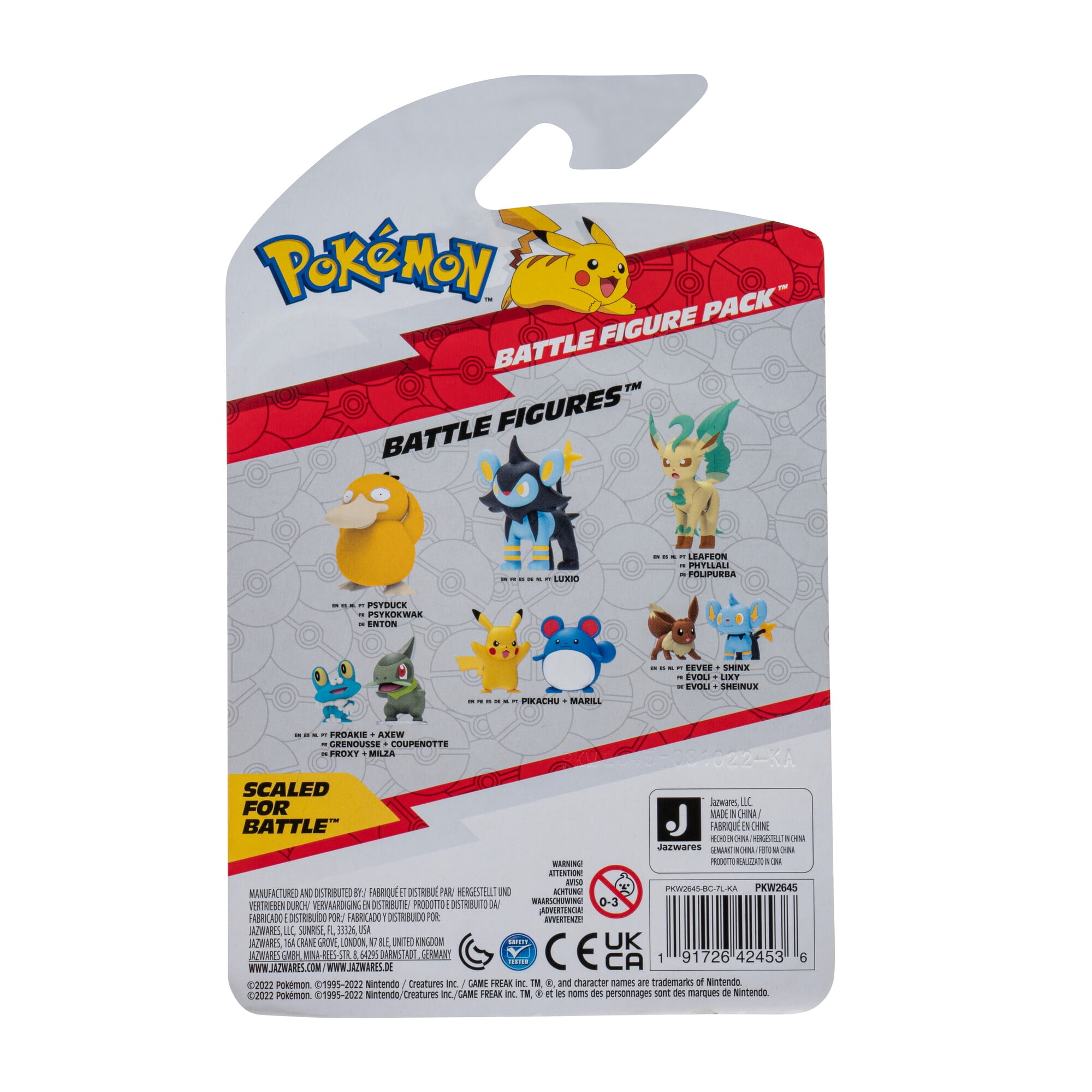 Pokemon Battle Figure 2 Pack - Features 2 inch Axew & Froakie Battle Figures