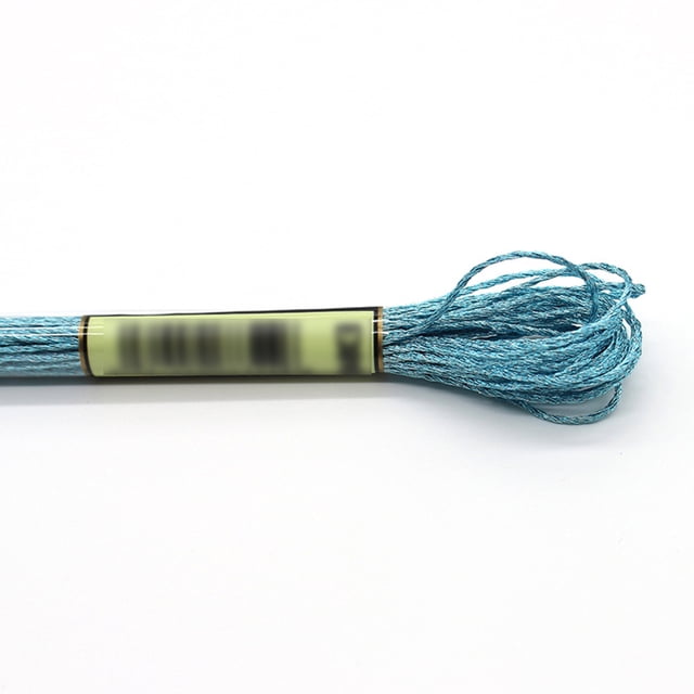 Bearachild Hilo de cableado de punto de cruz, fibra de poliéster hecha a mano, no es fácil de desvanecer, línea de bordado, cadena de lingotes, Artesanía Lago AzulE3849 Bearachild HA059818-19
