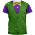 thumbnail image 1 of Mardi Gras Green and Purple Vest Costume All Over Adult T-Shirt, 1 of 1