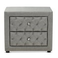 thumbnail image 4 of Baxton Studio Lepine Modern and Contemporary Gray Fabric Upholstered 2-Drawer Wood Nightstand, 4 of 8