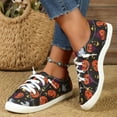 thumbnail image 7 of YLYL Women's Halloween Canvas Shoes Slip on Loafers Skull Pumpkin Printed Low Top Soft Sole Casual Comfort Tennis Walking Flat Shoes, 7 of 7