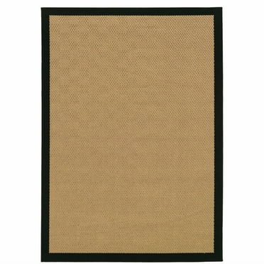 9â€™x13â€™ Beige and Black Plain Indoor Outdoor Area Rug