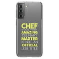 thumbnail image 1 of DistinctInk Clear Shockproof Hybrid Case for Galaxy S21+ PLUS 5G (6.7" Screen) - TPU Bumper Acrylic Back Tempered Glass Screen Protector - Chef Amazing Culinary Master, 1 of 2