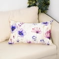 thumbnail image 4 of Floral Throw Pillow Covers 12x20 Set of 2 Spring Summer Outdoor Decor Lumbar Pillow Cases for Home Couch Decorations Purple, 4 of 6