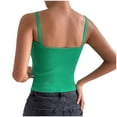 thumbnail image 5 of Mrat Lace Camisole Fashion Women Style V-Neck Sleeveless Solid Casual Going Out Tops Ribbed Tank Tops for Women S-105 Green L, 5 of 9