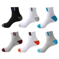 thumbnail image 1 of 6 Pairs Men Sports Socks Creative Anti-slip Breathable Athletic Socks Crew Socks, 1 of 10