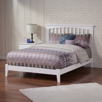 AFI Mission Queen Low Profile Wood Platform Bed, White