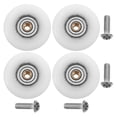 thumbnail image 1 of OFFIGAM 4 Pcs Rouleaux de Porte de Douche de Rechange Roue Plate en Cuivre pour Porte Coulissante en Verre Blanc, 1 of 7