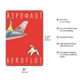 thumbnail image 2 of Aeroflot Soviet Airlines - National Airline of the USSR - Vintage Airline Travel Poster by Y. Blumin c.1961 - 8 x 12 inch Vintage Metal Tin Sign, 2 of 4