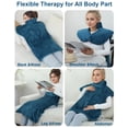 thumbnail image 6 of Heating Pad with Massager for Back Pain Relief 24 x35inch,Auto-Shut Off, 2 Heat Settings Wearable Heating Pad Wrap,Machine Washable,Teal, 6 of 7