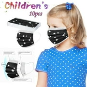 Giftesty 10PCS Kids Children's Mask Stars Prints 3 -Layer Disposable Mask