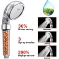 thumbnail image 2 of Shower Head, Filter Filtration High Pressure Water Saving 3 Mode Function Spray Handheld Showerheads for Dry Skin & Hair, 2 of 6