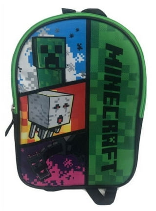 Minecraft Mini mochila para niños, paquete con mochila Minecraft de 11  pulgadas para la escuela, calcomanías de viaje y más | Bolsa escolar de