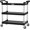 Black 40.4''L x 19.7''W x 38.6''H, variant on TUFFIOM 3-Tier Plastic Service Utility Cart with Wheels, Heavy Duty 390lbs Capacity,  Rolling Ideal for Restaurant, Foodservice, Office, Warehouse, Black 34.8''L x 17.4''W x 38.6''H