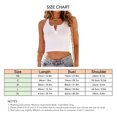 thumbnail image 5 of Rib Sleeveless Tank Scoop Neck Pure Color Slim Fitted Snap Button Basic Sporty Sleeveless Vest Top, 5 of 5