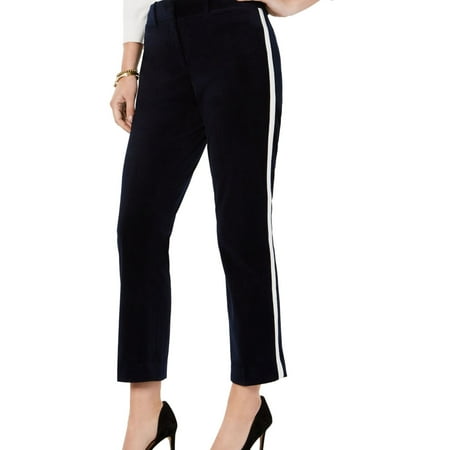 Tommy Hilfiger Womens Bristol Velour Casual Trouser Pants, Blue, 10
