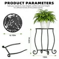 thumbnail image 6 of 1 Pack Indoor Outdoor Side Table, Weather Resistant Black Metal Side Table for Patio Balcony Yard Porch Garden, Plant Stand for Indoor Outdoor Use, 6 of 7