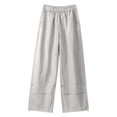 thumbnail image 5 of Straight Leg Sweatpants Women Women High Waist Wide Leg Pants With Studs Comfort Stylish Outfits Womens Sweat Pants Grey L, 5 of 5