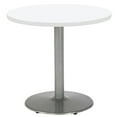 thumbnail image 3 of KFI Studios Mode 2.5' Round Counter Height Dining Table, Designer White, Silver Base, 3 of 3