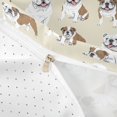 thumbnail image 4 of Homewish Funny English Bulldog Duvet Cover Queen,Kawaii Animal Queen Bedding,Cream,Reversible,3 Pieces,1 Duvet Cover and 2 Pillowcases, 4 of 6