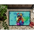 thumbnail image 3 of Caroline's Treasures DAC4040MAT Hippie Animal Rooster Doormat Front Door Mat Indoor Outdoor Rugs for Entryway, Non Slip Washable Low Pile, 18H X 27W, 3 of 5