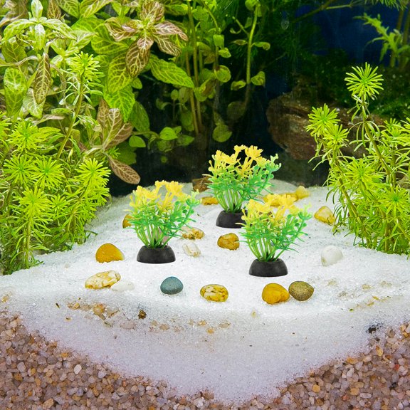ETEREAUTY 20Pcs Plastic Fish Tank Plants Green Aquarium Decorations for Betta Fish Natural Look