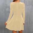 thumbnail image 7 of Levmjia Women's Velvet Dress Long Sleeve Deep V Neck Cocktail Party Mini Dress Bodycon Wrap Dress with Belt for Formal Evening, 7 of 7