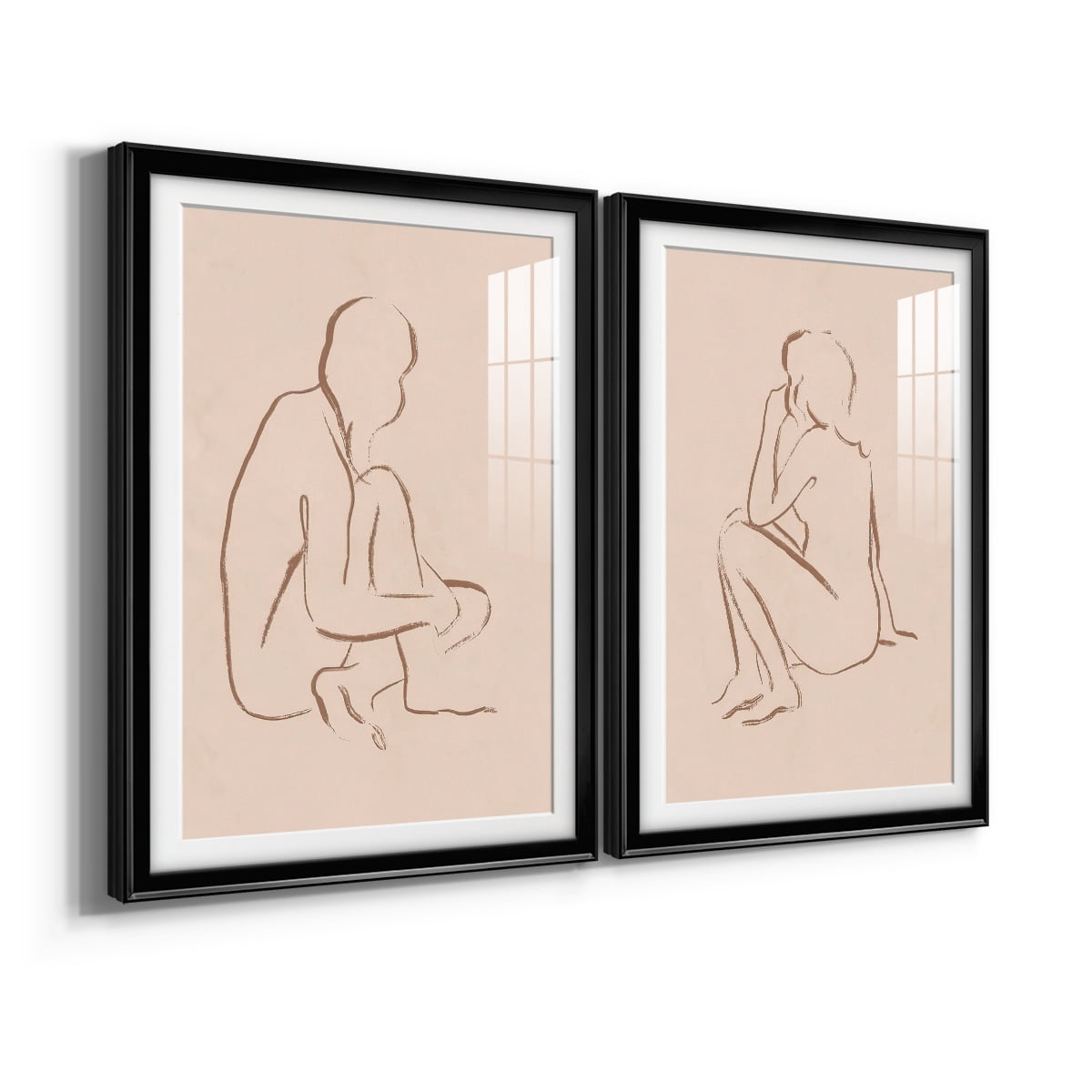 Wexford Home Sketched Pose I Premium Framed Print, 26.5" x 36.5" - Ready to Hang, Black (Set of 2)