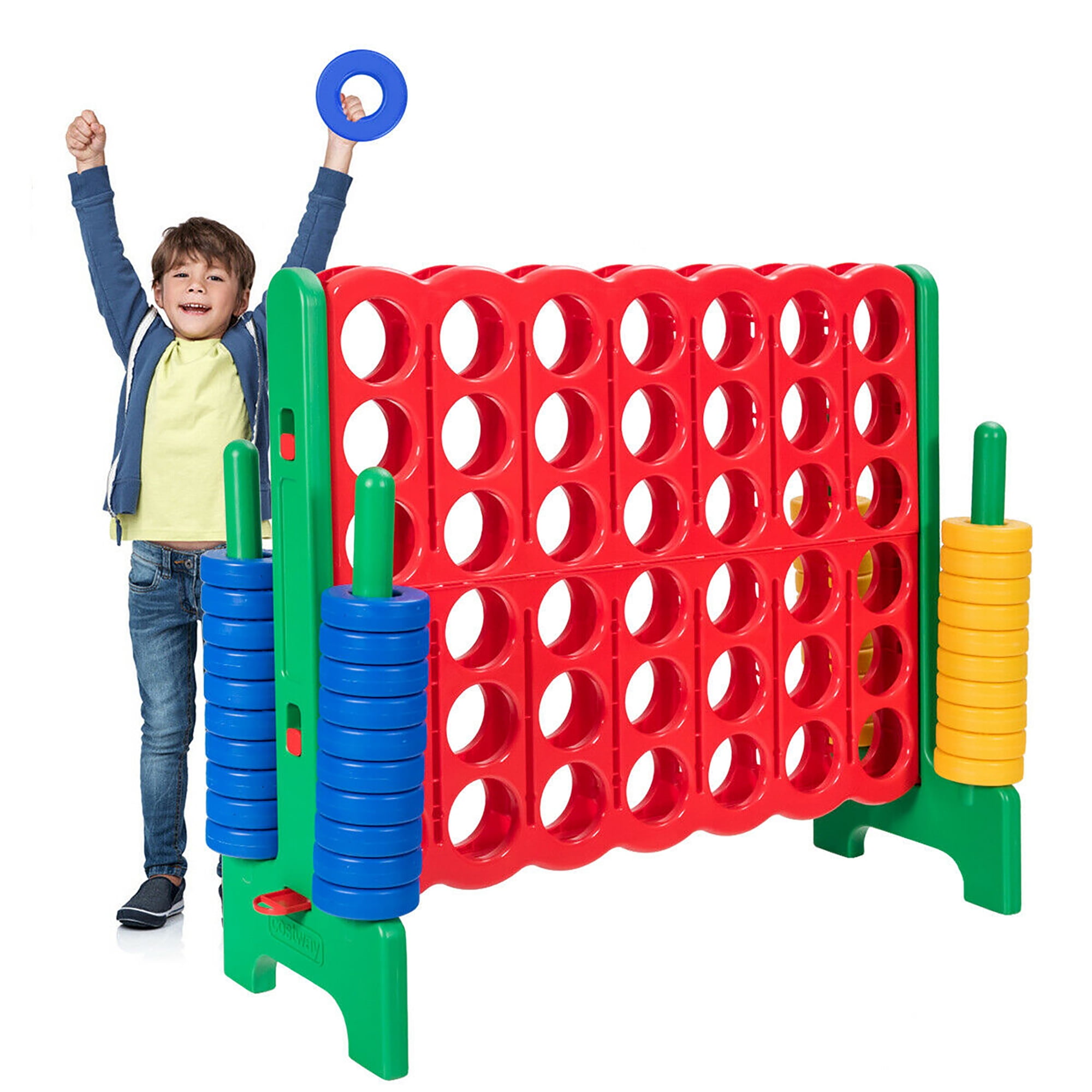 Details about   4FT Kids Jumbo 4-to-Score Giant Game Connect-All-4 Game Set Fun Indoor Dark Blue 
