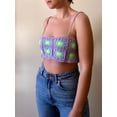 thumbnail image 2 of Niusricy Women Sexy Cute Knit Tops Ladies Sleeveless Camisoles Colorful Spaghetti Straps Cropped Vests Backless Flowers Short Knitwear Waistcoats Fashetwear for Holiday Daily Summer Clubwear, 2 of 5