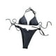 thumbnail image 3 of Conjunto de bikini versátil para mujer, ideal para actividades acuáticas, viajes y spas. M Black M, 3 of 9