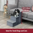 thumbnail image 4 of TRIXIE 3-Step Foldable Velour Pet Stairs with Storage, Gray, 4 of 7