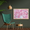 thumbnail image 2 of Floral Wall Art with Frame, Japanese Sakura Florets Essence Nature Beauty Blossoms Refreshing Summer Picture, Printed Fabric Poster for Bathroom Living Room, 35" x 23", Pale Pink, by Ambesonne, 2 of 2
