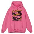 thumbnail image 3 of Sudadera con capucha holgada informal para hombre, 100 % algodón, con lavado desgastado, estilo retro, para competiciones de deportes extremos de California, 3 of 4