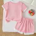thumbnail image 5 of Paguaki Toddler Baby Girls Clothes Sweet Girl Strawberry Short Sleeve Shirt Cute Summer Outfits Kids Shorts Set, 5 of 9