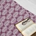thumbnail image 2 of Ambesonne Palm Leaf Fleece Throw Blanket Plum Tropic Leaves Exotic 70"x90" Plum and White, 2 of 5
