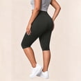 thumbnail image 3 of HomeDM Plus Size Capri Leggings for Women High Waist Workout Yoga Pants Gray Lounge Tummy Control Running Size 3XL, 3 of 6