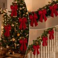 thumbnail image 5 of Qjidjing Christmas Tree Ornaments, Large Velvet Bow Hanging Pendants, for Christmas Tree, Front Door, Home Wall Holiday Decor, 5 of 6