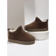 thumbnail image 3 of Brown Solid Color Simple Warm Lined Snow Boots, 3 of 5